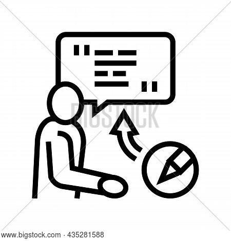 Corporate Communications Copywriting Line Icon Vector. Corporate Communications Copywriting Sign. Is