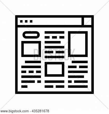 Article Web Information Line Icon Vector. Article Web Information Sign. Isolated Contour Symbol Blac