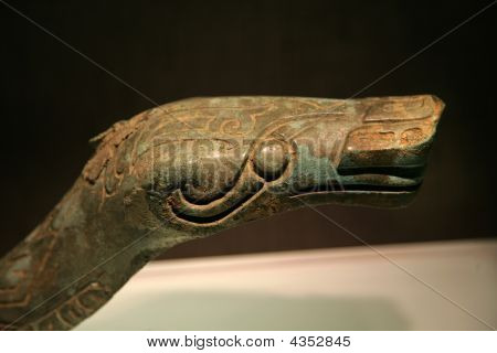 Bronze Snake Statue Sanxingdui Museum Chengdu Sichuan China