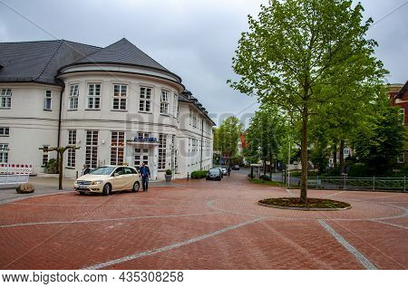 White Buildings That Are Part Of Health Resort In Bad Salzuflen Small And Famous Spa Town. Tourist P