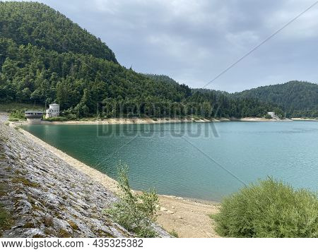 Lokve Dam Or Lokvarsko Lake Reservoir Dam, Lokve - Gorski Kotar, Croatia (lokvarska Brana Ili Brana 
