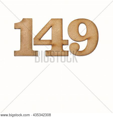 Number 149 - Piece Of Wood Isolated On White Background