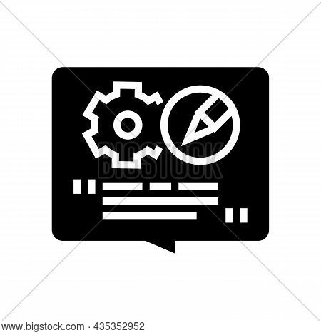 Content Create Glyph Icon Vector. Content Create Sign. Isolated Contour Symbol Black Illustration
