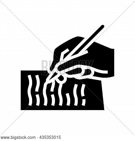 Writing Letter Glyph Icon Vector. Writing Letter Sign. Isolated Contour Symbol Black Illustration