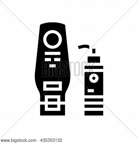 Milk And Hair Emulsion Glyph Icon Vector. Milk And Hair Emulsion Sign. Isolated Contour Symbol Black