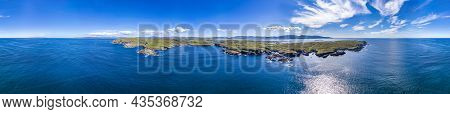 Aerial View Of Dunmore Head By Portnoo Rossbeg And Dawros Head In County Donegal - Ireland.
