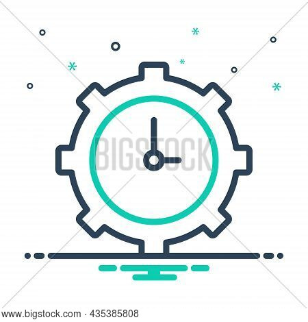Mix Icon For Utilization Use Activity Practice Usage Utilisation Clock