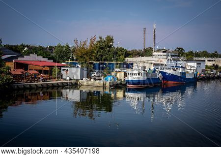 Dziwnow, Poland - September 10, 2021: Fishing Boats In The Harbour.