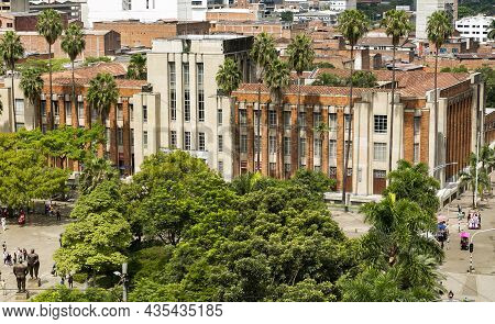 Medellin, Antioquia. Colombia - October 06, 2021. The Museum Of Antioquia Was Founded On November 29