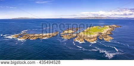 Aerial View Of Roaninnish Island In County Donegal - Ireland