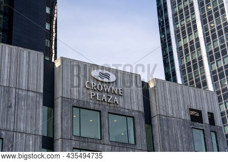 Copenhagen, Denmark - October 07, 2021: Exterior View Of The Crown Plaza Copenhagen Towers Hotel In 
