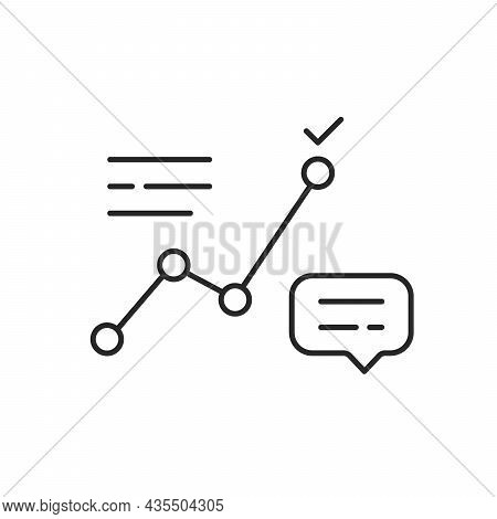 Simple Thin Line Big Data Analytics Report. Flat Linear Trendy Modern Stroke Logotype Graphic Art De
