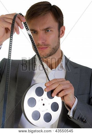 Businessman With The Film Reel