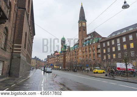 Copenhagen, Denmark - Nov 25, 2019 : Scandic Palace Hotel On The City Hall Square In Copenhagen, Den