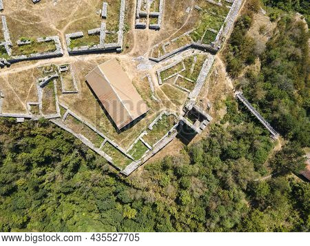 Aerial View Of Ruins Of Medieval Fortificated City Of Cherven From Period Of Second Bulgarian Empire
