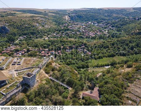 Aerial View Of Ruins Of Medieval Fortificated City Of Cherven From Period Of Second Bulgarian Empire