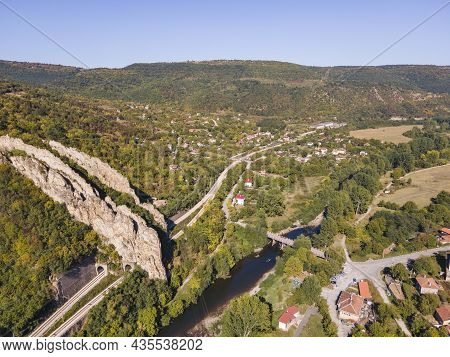 Aerial View Of Rock Formations Ritlite At Iskar River Gorge, Balkan Mountains, Bulgaria