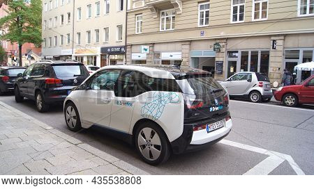 Munich, Germany - 12 Oct 2015: Bmw I3 Electric Car Parked In The City Centre Of Munich
