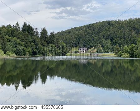 Picturesque Small Mountain Accumulation Lake Mrzla Vodica - Gorski Kotar, Croatia (slikovito Malo Go