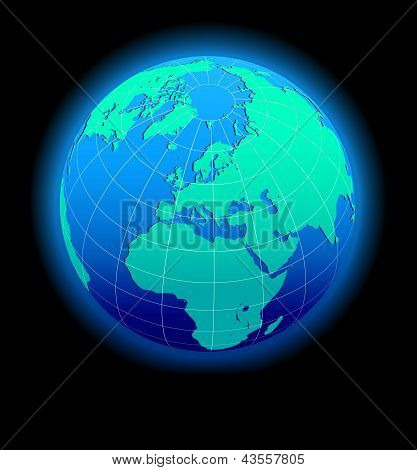 Europa globalny świat w przestrzeni