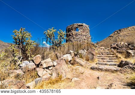 View Of Pre-incan Ruins In Chivay At The Colca Canyon In Peru