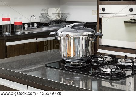 Household Appliances - Pressure Cooker In A Kitchen Setting