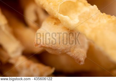 Fried Breadsticks With Salt, Close-up, Selective Focus