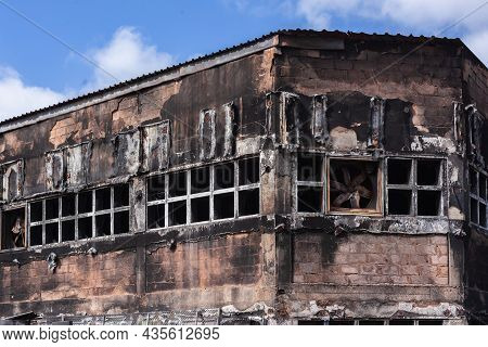 Fire Arson Building Damaged