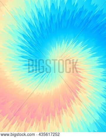 Tie Dye Spiral Pattern. Trendy Fashion. Tie Dye Striped Pattern. Tie Dye Swirl. Vibrant Spiral Textu