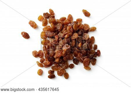 Raisins On White Background, Isolated Raisin, Indian Kishmish.