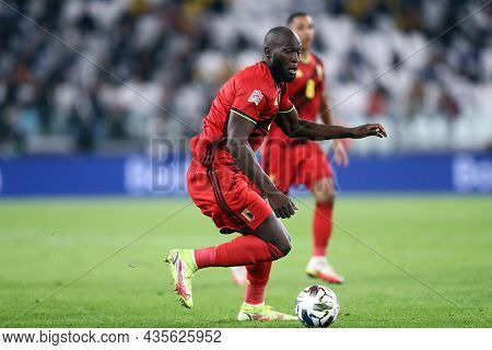 Torino, Italy. 7 October. Romelu Lukaku Of Belgium  In Action During The  Uefa Nations League Semi-f