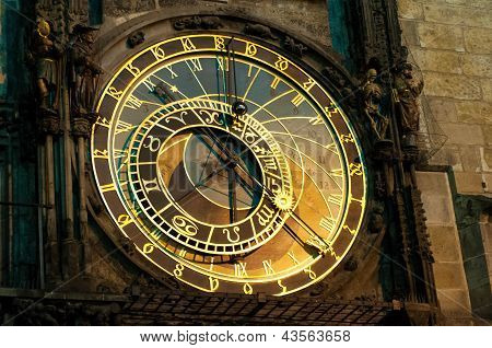 Prague Astronomical Clock, Orloj,  In The Old Town Of Prague