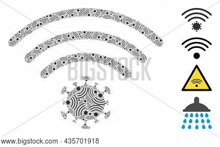 Vector Virus Source Composition Is Designed From Repeating Fractal Virus Source Pictograms. Recursio