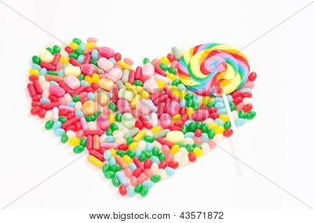 farbigen Bonbons