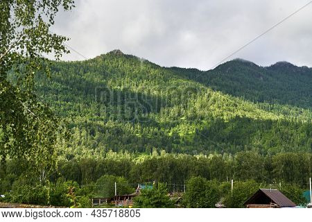 Vacation Landscape. Russian Altai Mountains. Multa Region. Holiday At Home. Staycation Concept. Long