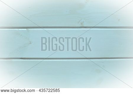 Old Vintage Wood In White And Blue With Horizontal Planks. Wooden Grunge Background. Shabby Chic Fre