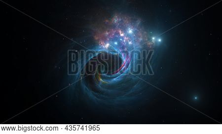 Galaxy Stars Planets Star Clusters, Colored Gas Clouds In Abstract Space. Outer Space. Space Nebula.