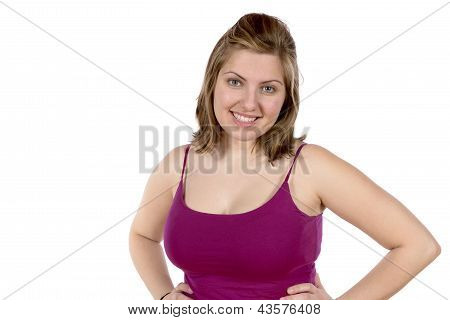 Espressioni di ritratto di donna bella bionda