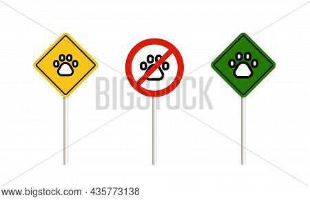 Pets Signs Set. Please Clean Up After Your Pet