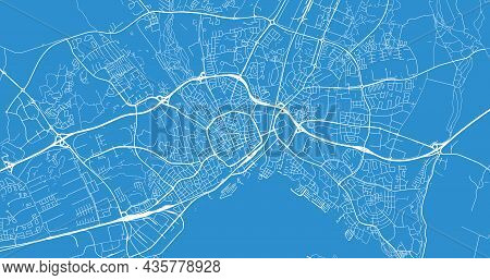 Urban Vector City Map Of Vasteras, Sweden, Europe
