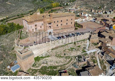 Castle Palace Of Papa Luna Benedict Xiii In Illueca Municipality Of The Province Of Zaragoza, Autono
