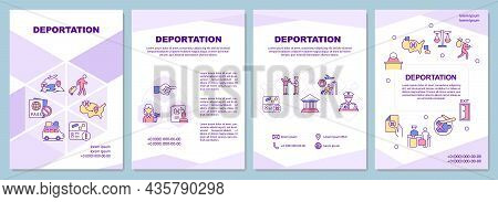 Deportation Brochure Template. Official Removal From Country. Flyer, Booklet, Leaflet Print, Cover D