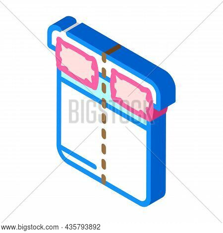 Sleep On Opposite Sides Of Bed Isometric Icon Vector. Sleep On Opposite Sides Of Bed Sign. Isolated 