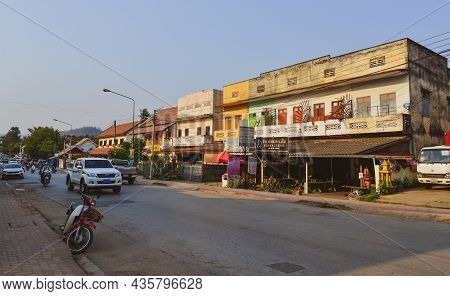 Architecture Of Ancient Town In Luang Phrabang, Laos