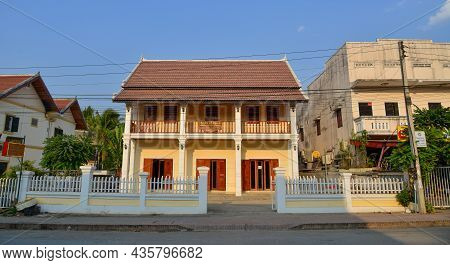 Architecture Of Ancient Town In Luang Phrabang, Laos