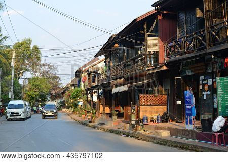 Architecture Of Ancient Town In Luang Phrabang, Laos