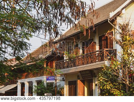 Architecture Of Ancient Town In Luang Phrabang, Laos