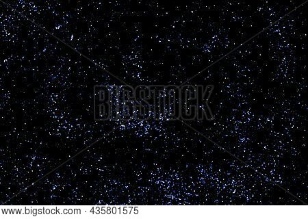 Dark Blue Night Sky With Stars.  Galaxy Space Background.  Stars In The Night.  3d Photo Of Starry S