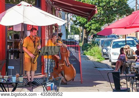 New Orleans, La - October 9: Robert Wagner And James Singleton Perform At Bywater Bakery On October 