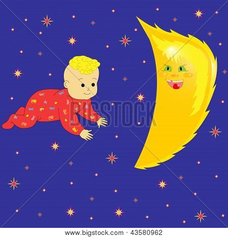 Luna In Baby sognando